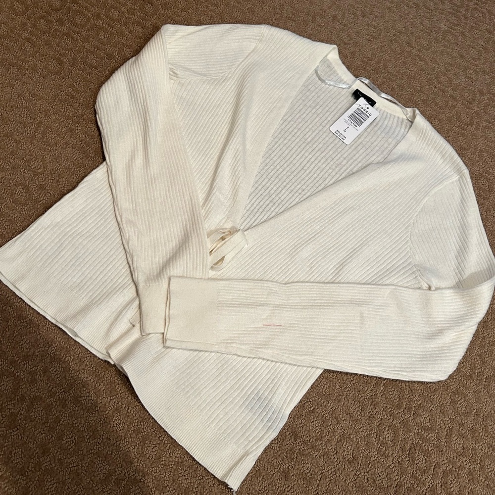 NWT Women’s Torrid L (12) Ribbed Cardigan w/ Tie